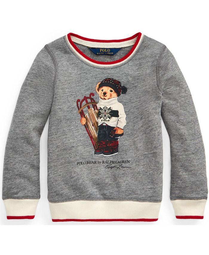 Polo Ralph Lauren Toddler Girls Sled Bear Atlantic Terry