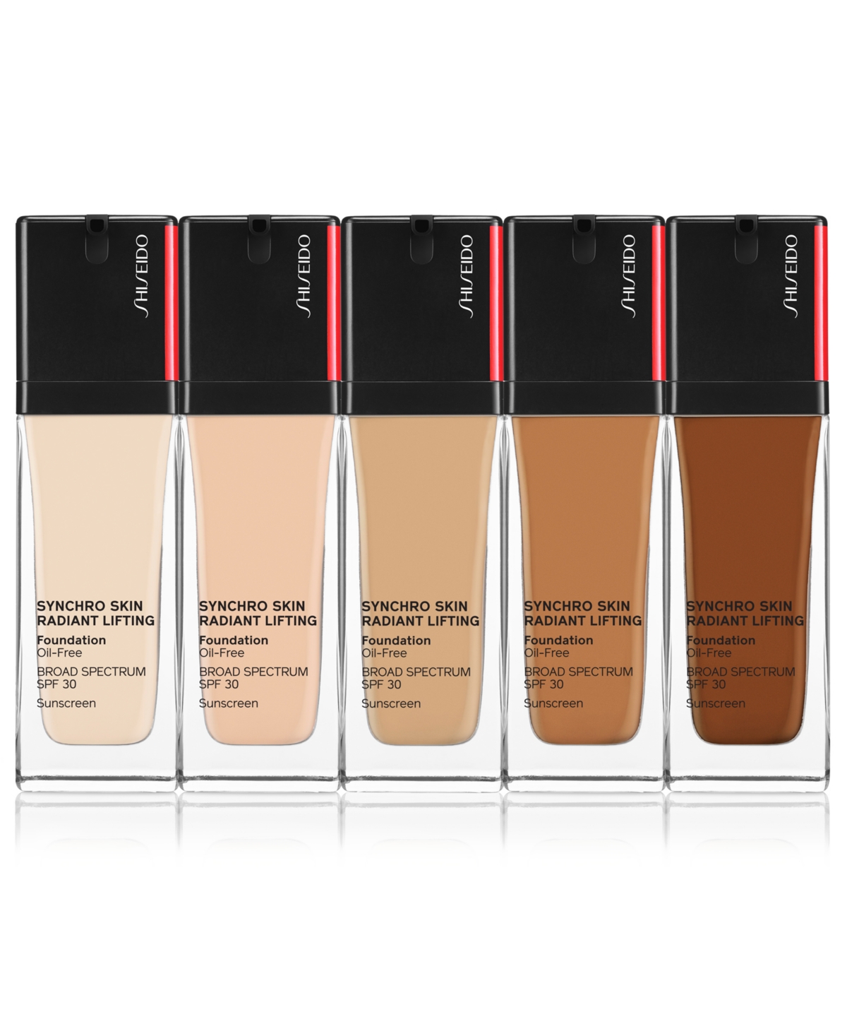 Shop Shiseido Synchro Skin Radiant Lifting Foundation, 30 ml In Oak - Slight Olive Tone For Medium Skin