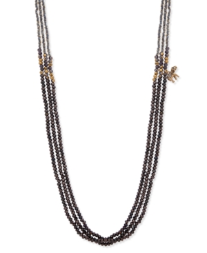 image of lonna & lilly Gold-Tone Black Bead Strand 36