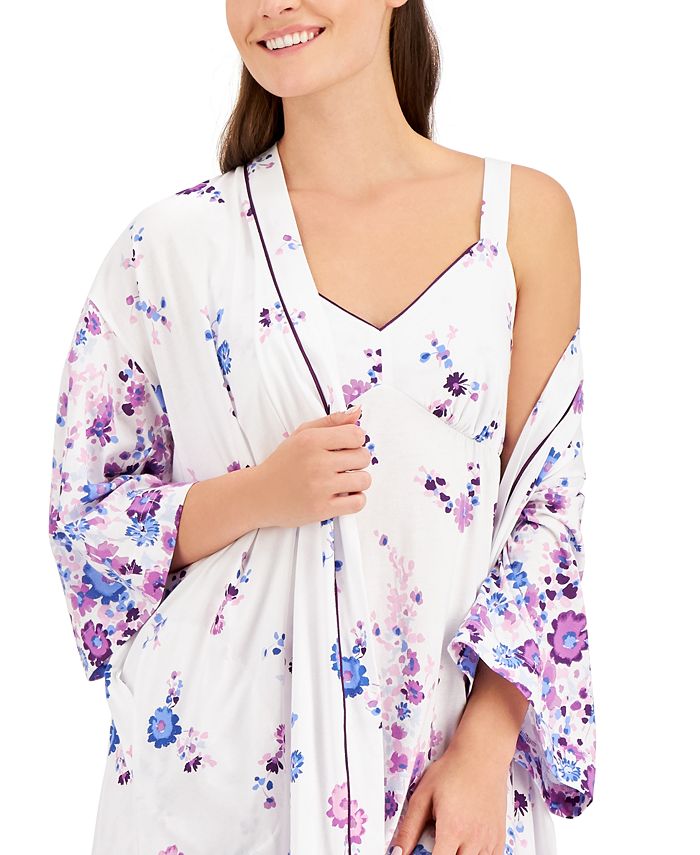 Charter Club Printed Wrap Robe, Created for Macy's Macy's