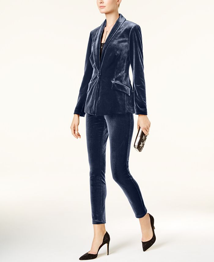 Humanistisk Ekspedient mønster INC International Concepts Velvet Blazer & Skinny Pants, Created for Macy's  & Reviews - Women - Macy's