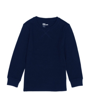 image of Little Boys Long Sleeve Crew Neck Basic Solid Thermal