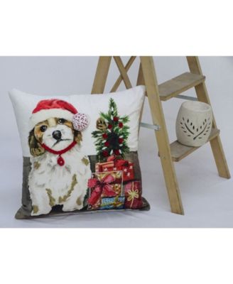 Holiday Dog Decorative Pillow, 20" x 20"