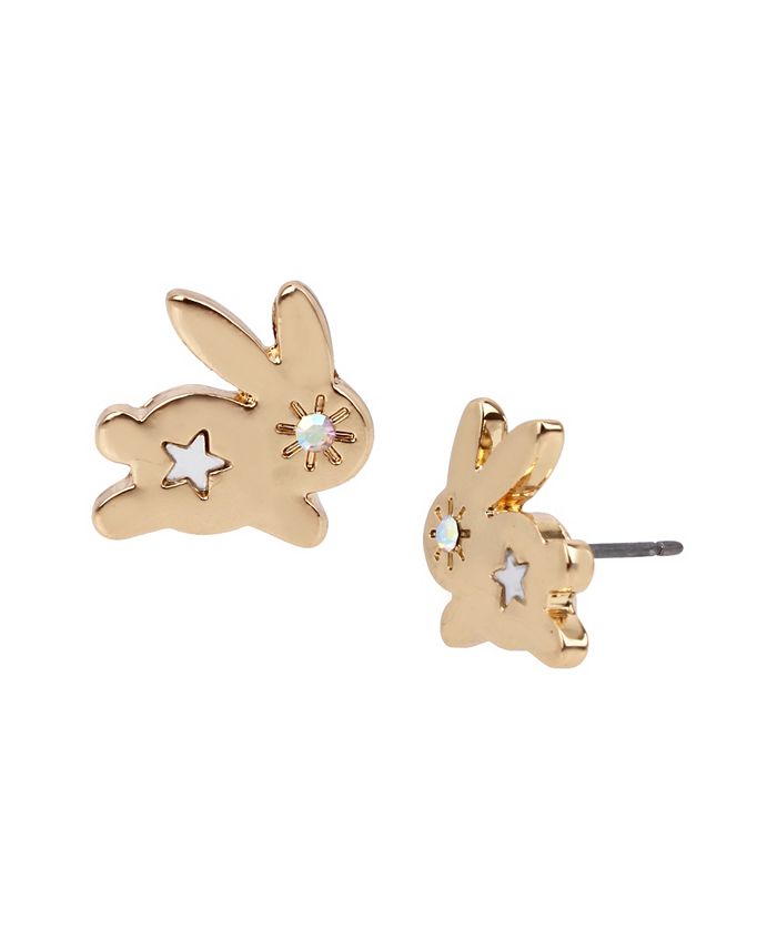 Betsey Johnson Celestial Bunny Stud Earrings - Macy's