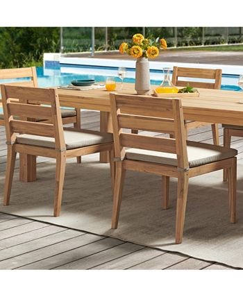 Macys teak dining set sales