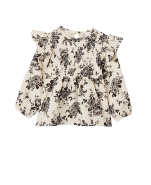 image of Big Girls Ruby Long Sleeve Shirred Top