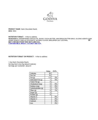 Dark Chocolate Pearls, 18 Piece