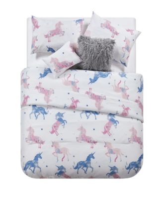 VCNY Home Unicorn Kids 4 Piece Comforter Set, Full