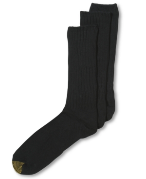 Gold Toe Cotton Casual 3 Pack Extended Size Men's Socks