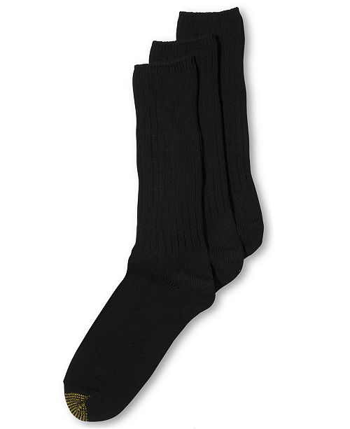 Gold Toe Adc Cotton Fluffies 3 Pack Crew Casual Men S Socks