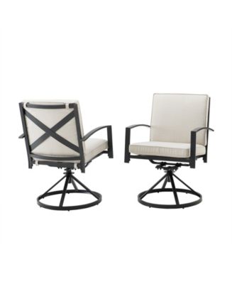 Crosley Kaplan 2 Piece Outdoor Dining Swivel Chair Set - Macy's
