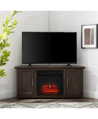 Camden 48" Corner TV Stand with Fireplace