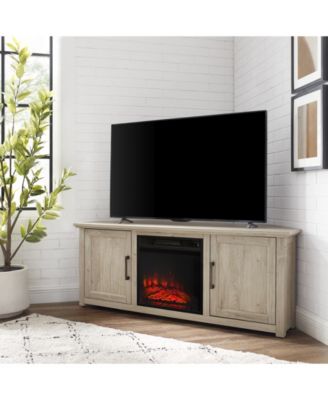 Camden 58" Corner TV Stand with Fireplace