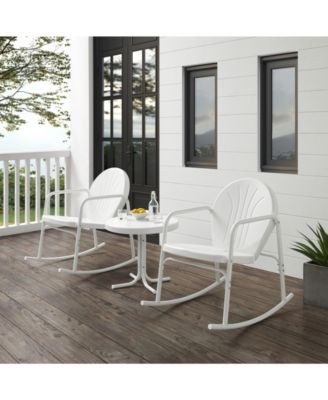 Griffith 3 Piece Outdoor Rocking Chair Set