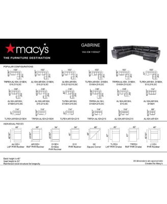 Gabrine 3-Pc. Leather Sectional with 2 Power Headrests & Chaise, Created for Macy's