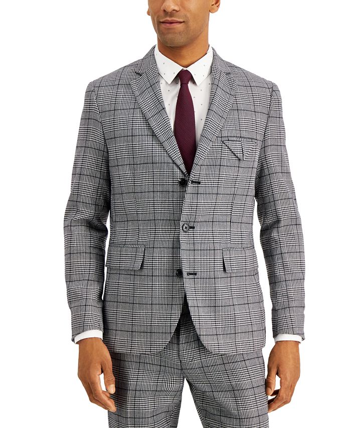 INC International Concepts Men's Carter SlimFit Plaid Blazer, Created