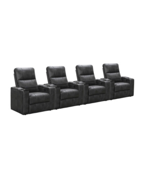 Thomas Power Faux Leather Recliner Set of 4