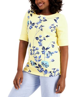 macys yellow tops