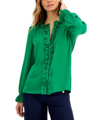 macy's dressy white blouses