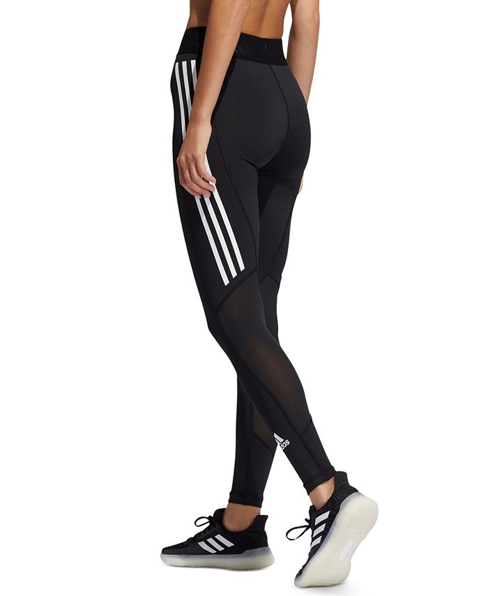 adidas Women's 3-Stripe Mesh-Trimmed Full Length Leggings - Macy's
