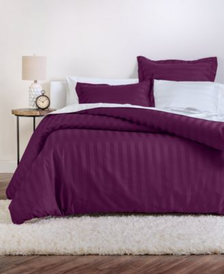 Charter Club Damask 1.5 Stripe 550 Thread Count 100 Supima Cotton Duvet Cover Sets Created For Macys Bedding In White