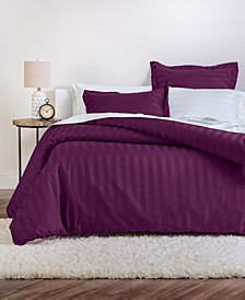 1.5" Stripe 100% Supima Cotton 550 Thread Count 3 Pc. Duvet Cover Collection, Created for Macy's
