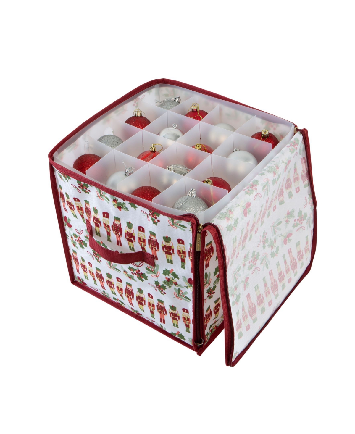 Laura Ashley Print Design 64 Count Stackable Christmas Ornament Storage Box