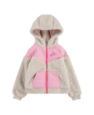 image of Nike Toddler Girls Sherpa Full-Zip Hoodie