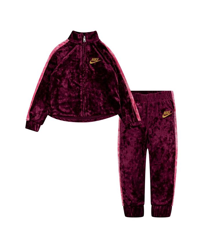 Nike Toddler Velour Track Suit - Macy's