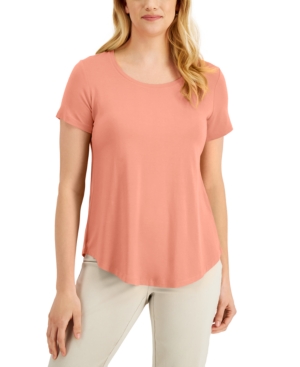 Jm Collection SCOOP-NECK TOP, CREATED FOR MACY'S