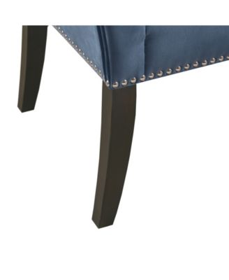 Welburn 49.5" Upholstered Bench with Back Wood Legs