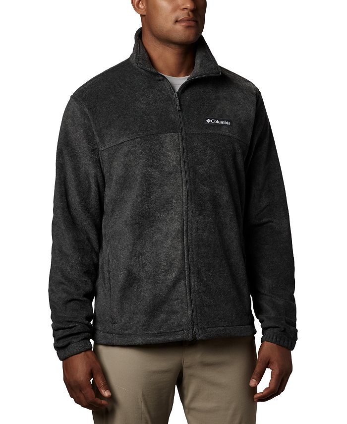 Reebok Men's Lightweight Fleece Jacket - Full Zip Up Active Fleece Jacket  for Men – Performance Jacket for Men (M-XXL), Size Large, Charcoal