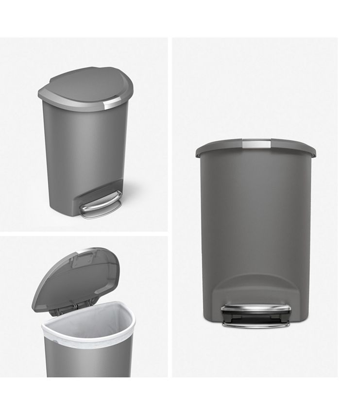 simplehuman 50L SemiRound Trash Can Macy's