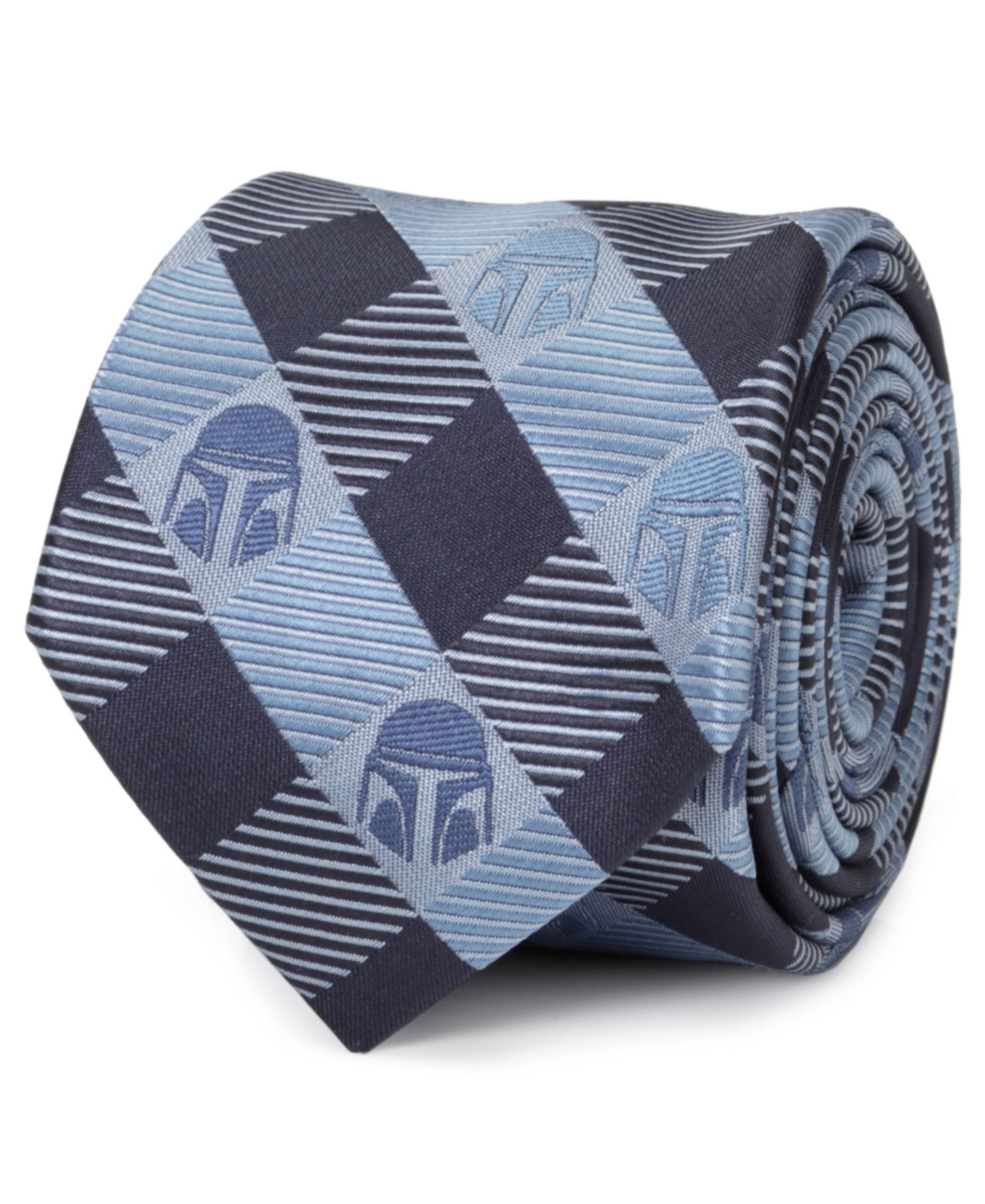 Мужские галстуки Star Wars Mando Helmet Check Tie, цвет: Синий — фото 1