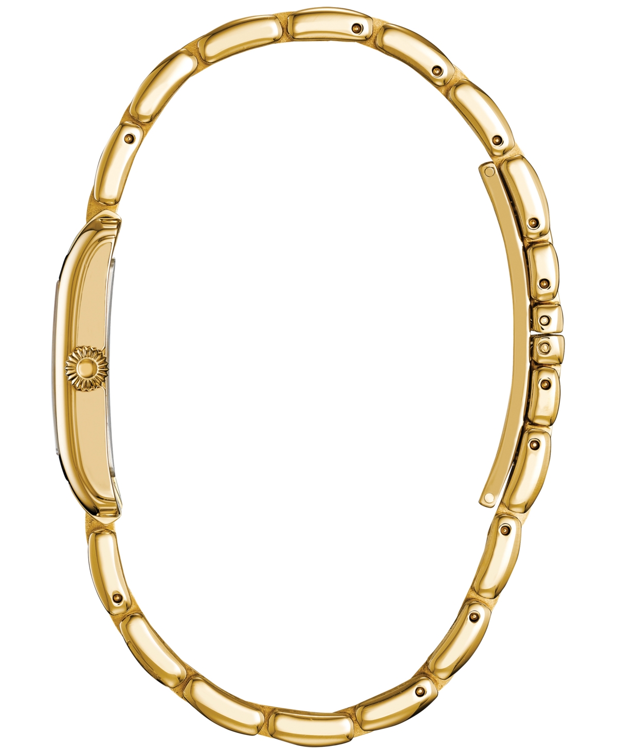 Shop Frederique Constant Women's Swiss Classic Carree Diamond (1/20 Ct. T.w.) Gold-tone Stainless Steel Bracelet Watch 23mm