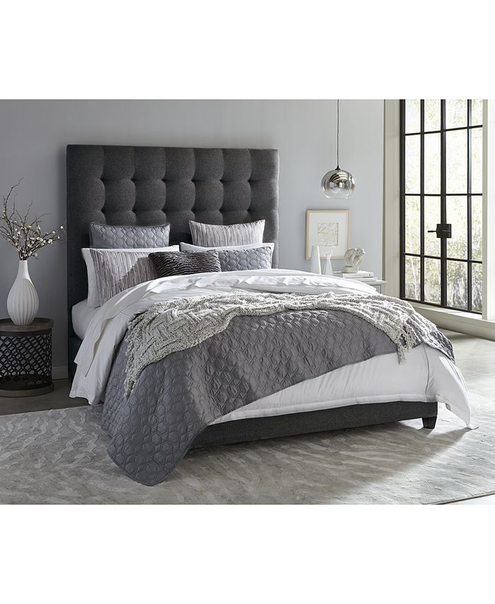 Furniture Olivia Grey Queen Bed, What Color Furniture With Gray Headboard