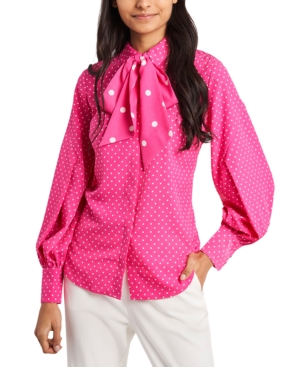 RILEY & RAE CAMILLE BOW NECK BLOUSE, CREATED FOR MACY'S