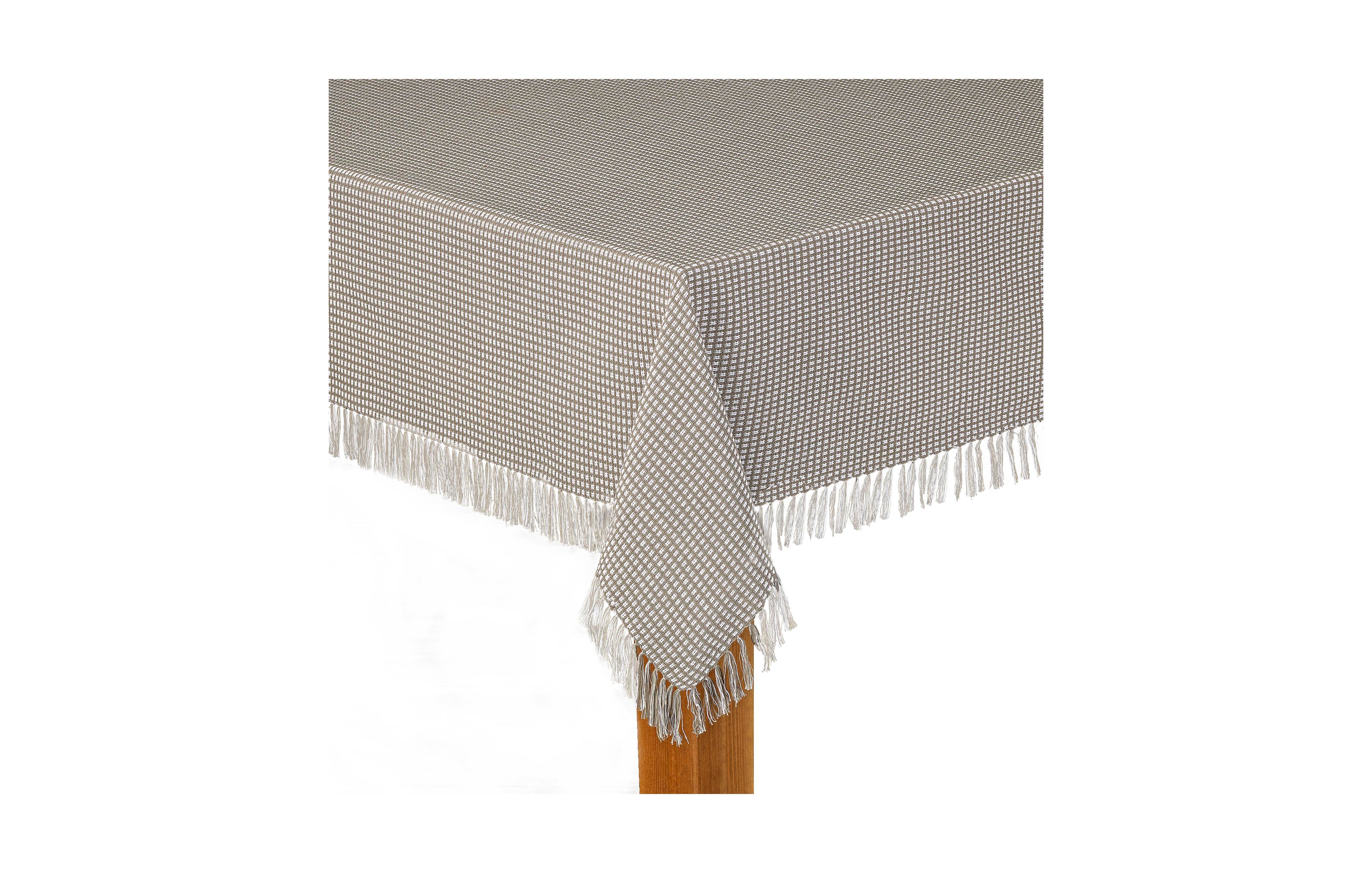 Lintex Homespun Grey 100% Cotton Tablecloth 60"X102"