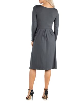 Women's Midi Length Fit and Flare Dress