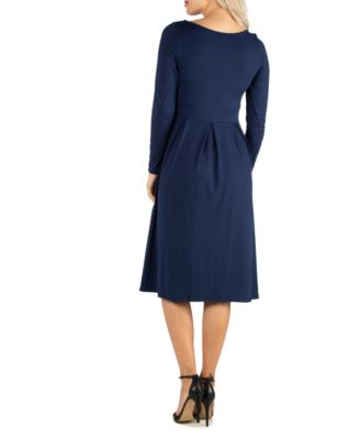 Women's Midi Length Fit and Flare Dress