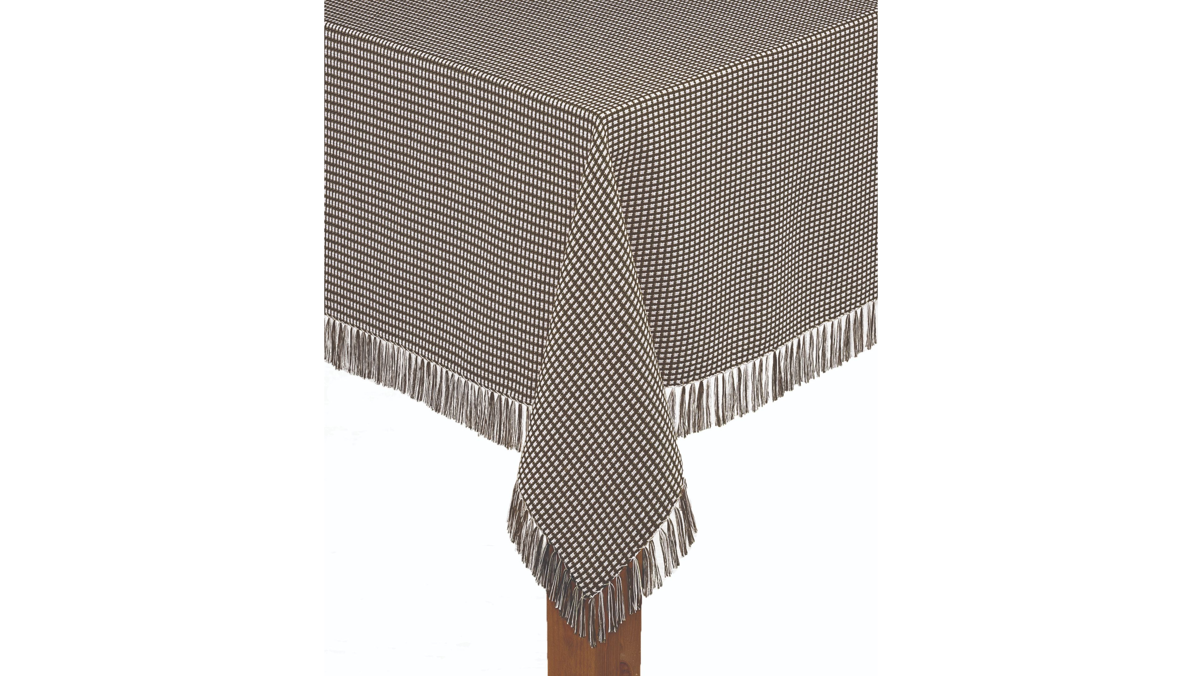 Lintex Homespun Chocolate 100% Cotton Tablecloth 70" Round