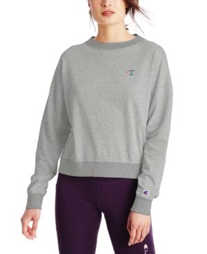 Champion Women's Heritage Two-tone Sweatshirt In Lighter Shade Grey Heather