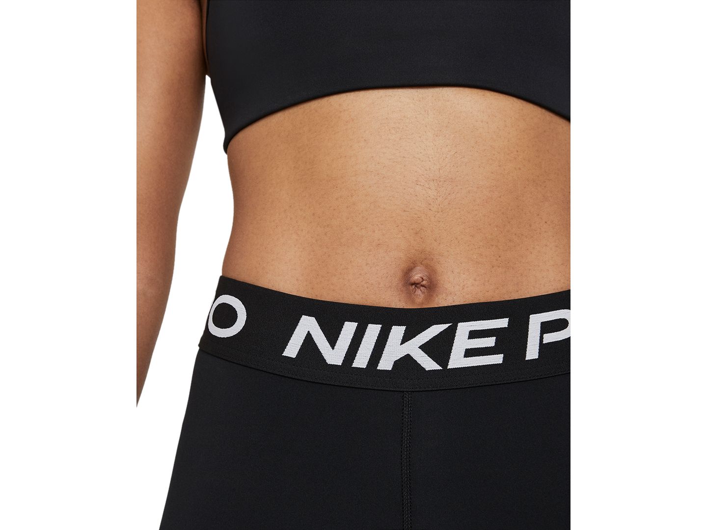 Женские леггинсы Nike Pro 365 Mid-Rise Cropped Mesh Panel, цвет: Чёрный — фото 3