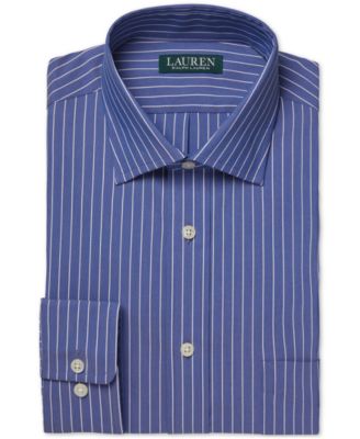 Lauren Ralph Lauren - Men's Classic/Regular-Fit Non-Iron Performance Stretch Stripe Dress Shirt