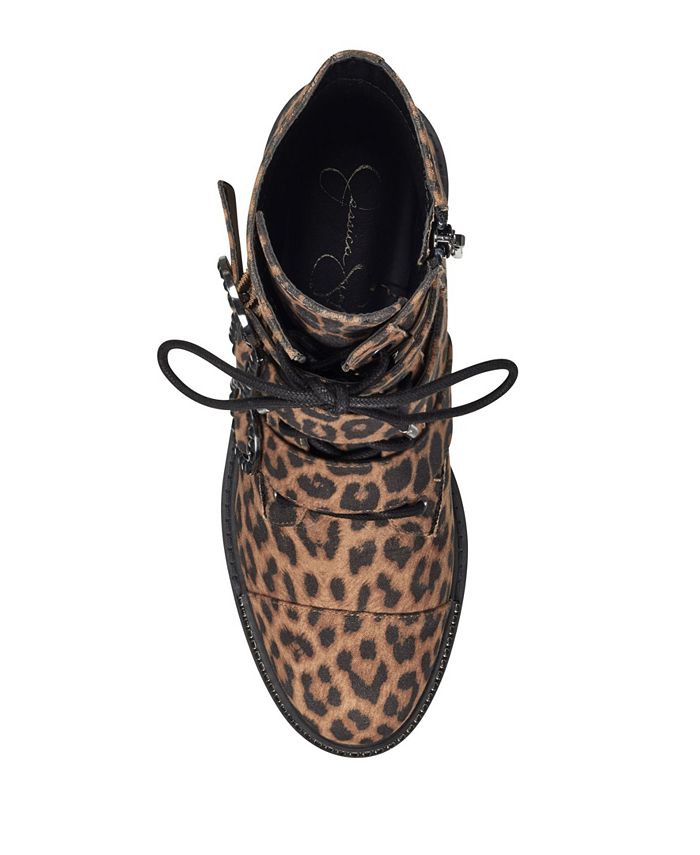 Jessica Simpson Women's Kirlah Buckle Strap Lug Sole Combat Boots - Macy's