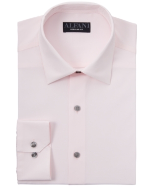 Alfani Men's Solid Dress Shirt, Created For Macy's In Blossom Mist