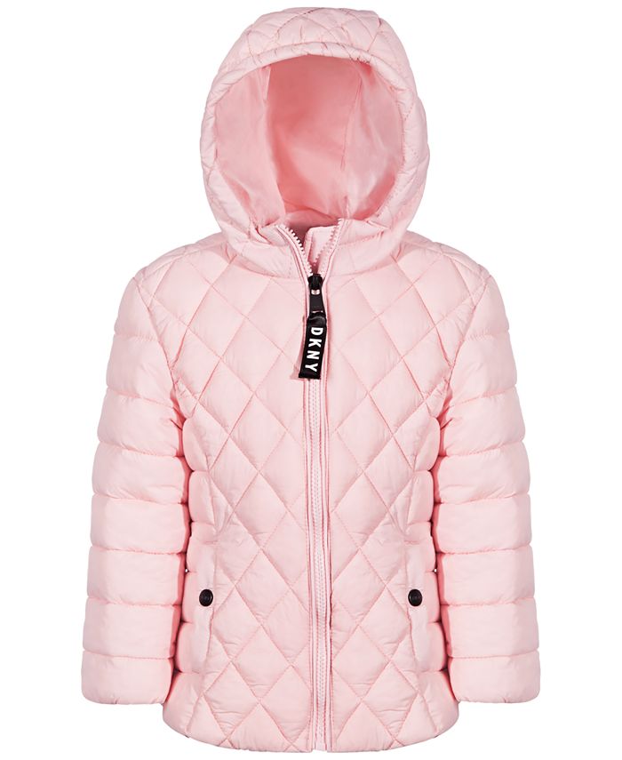DKNY Toddler Girls Quilted Jacket - Macy's