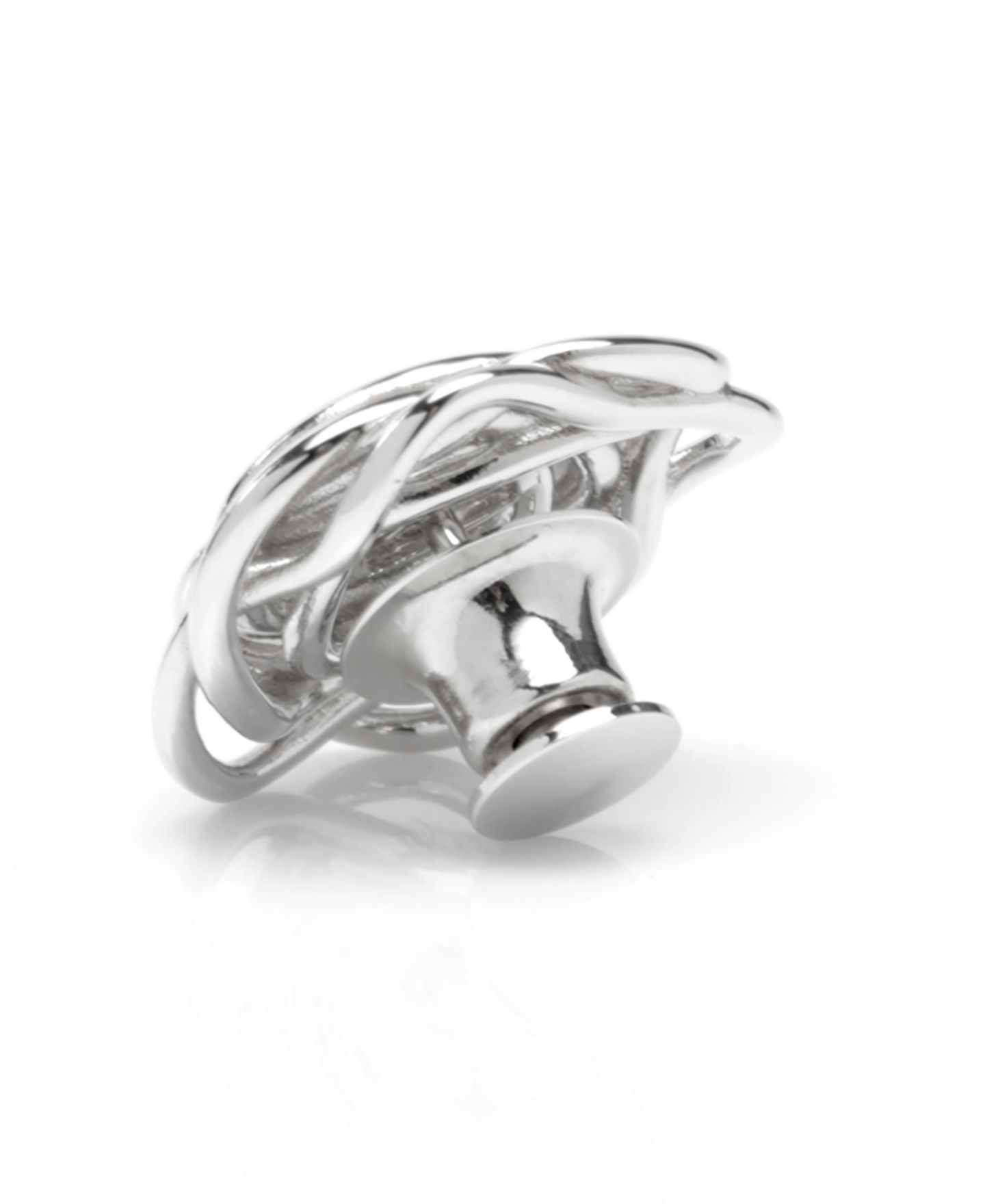 Мужские аксессуары Ox & Bull Trading Co. Sterling Silver Rhodium Plated Rose Lapel Pin — фото 2