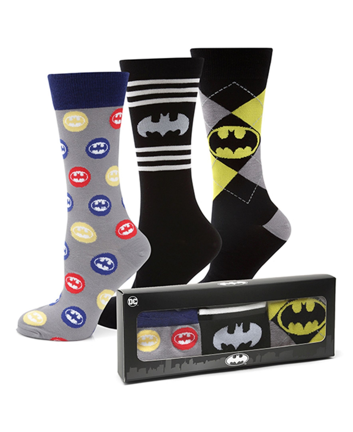 Men's Batman Sock Gift Set, Pack of 3 - Multi