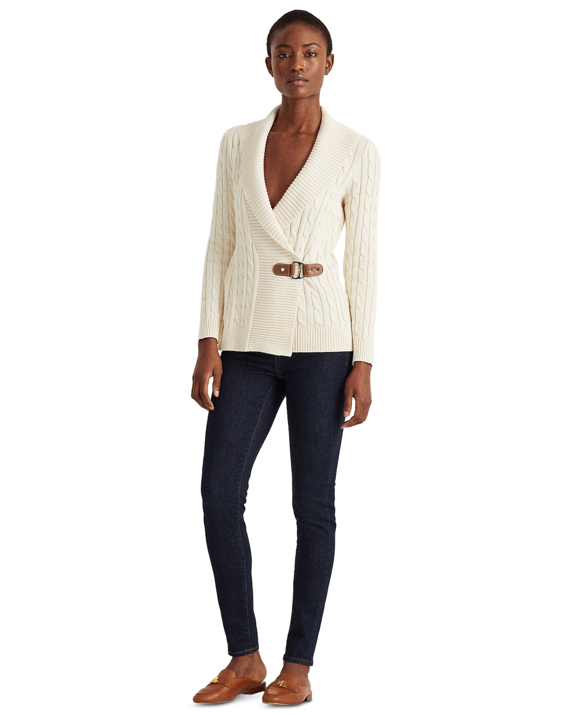 Lauren Ralph Lauren Women's Buckled Cotton Sweater
